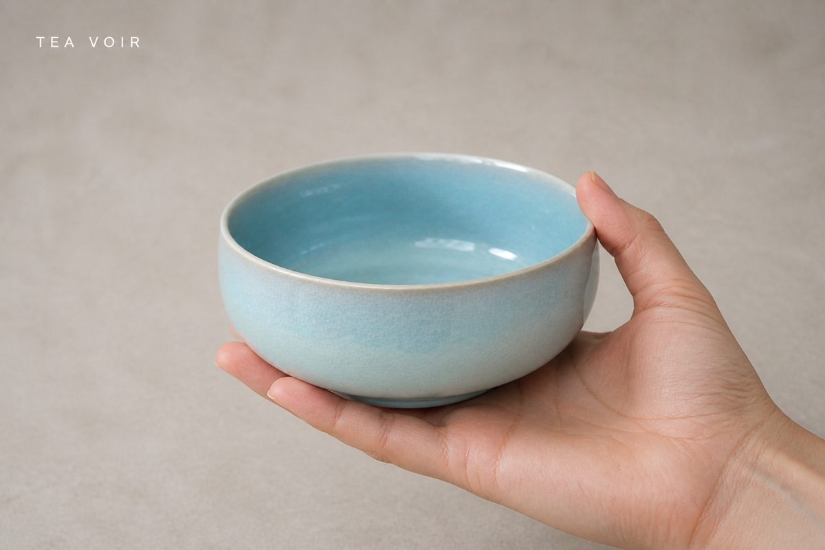 TEA VOIR Sky Blue Ru Porcelain Bowl