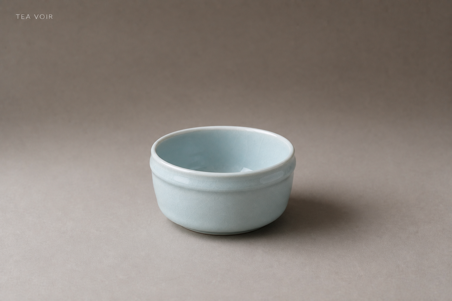 TEA VOIR Pale Celadon Banded Ceramic Bowl