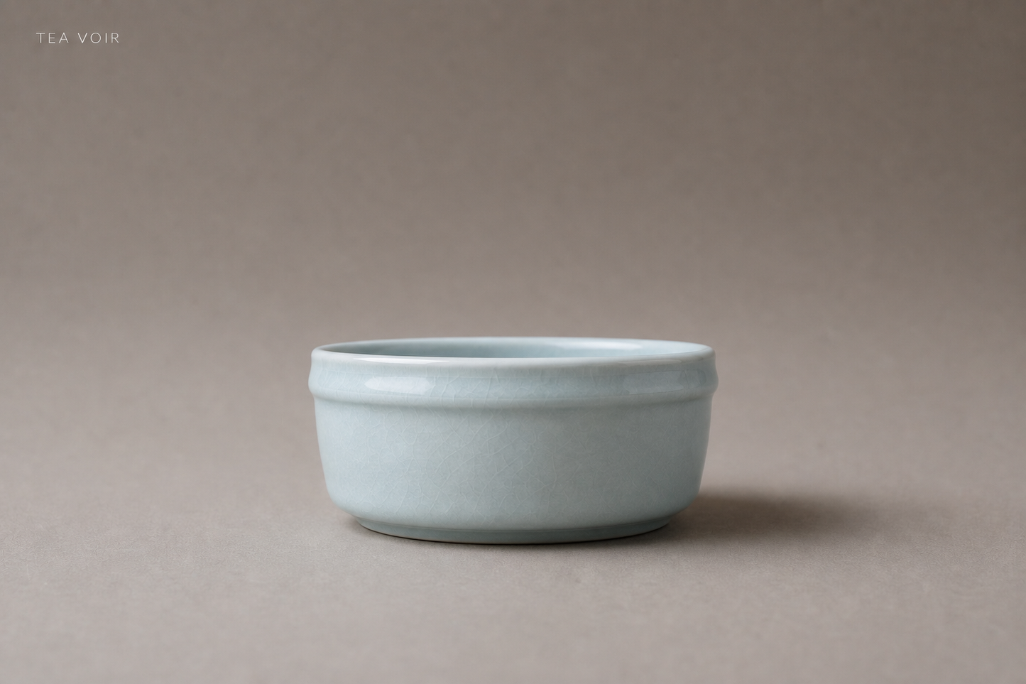 TEA VOIR Pale Celadon Banded Ceramic Bowl