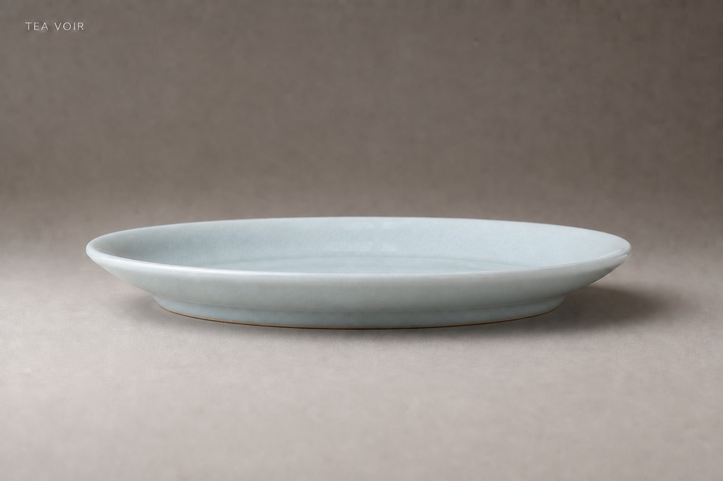 TEA VOIR Sky Blue Glazed Ceramic Coupe Plate | Shallow Serving Plate
