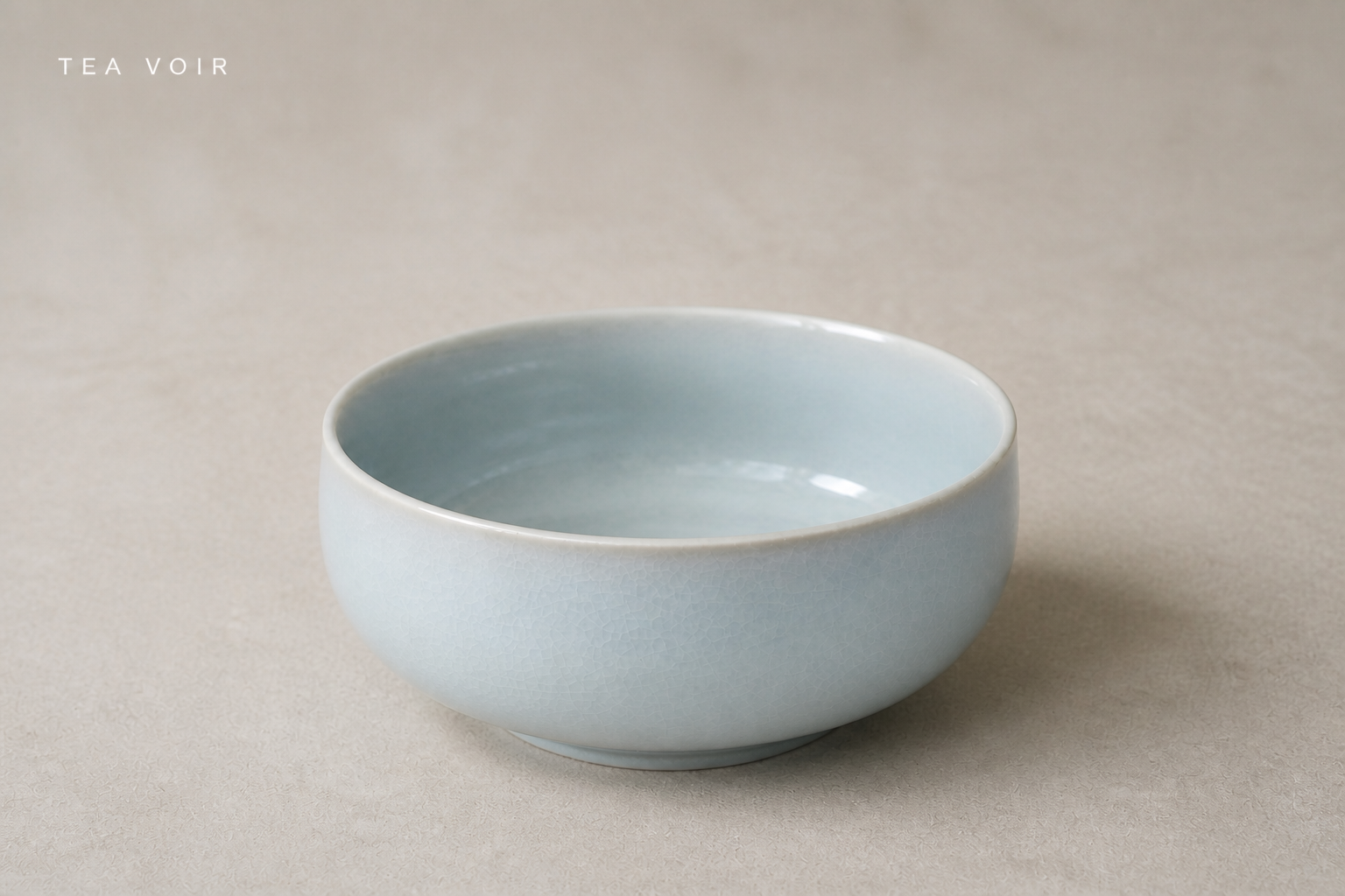 TEAVOIR RU Nest Bowl in signature sky-blue crackle glaze